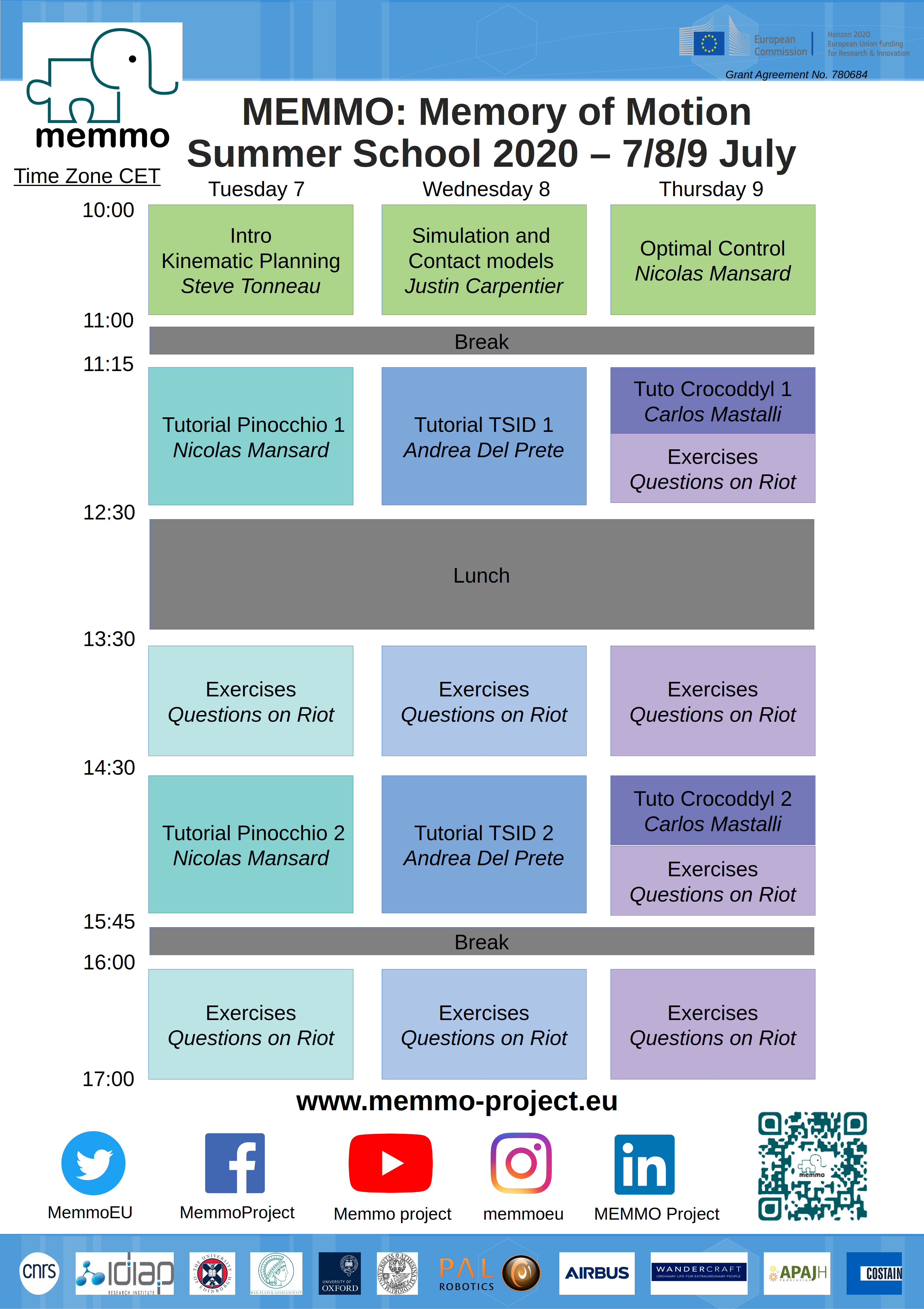 Schedule Summer school